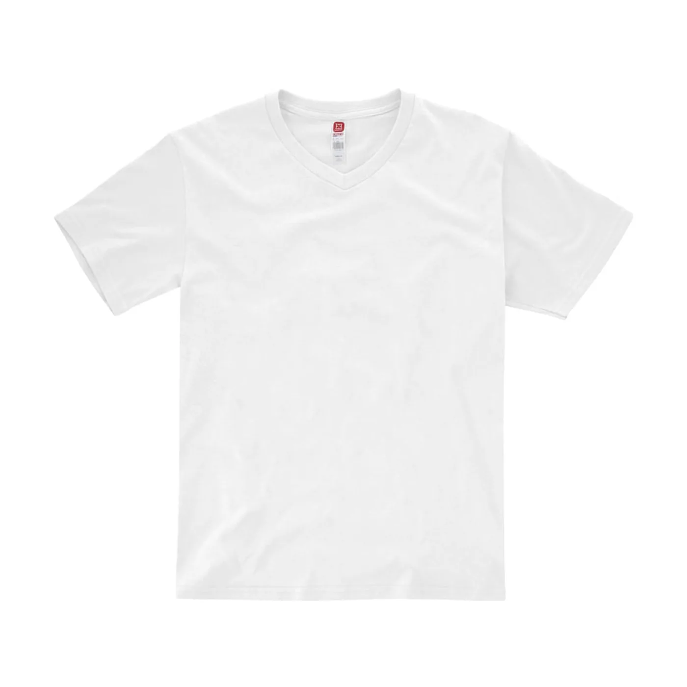 Playera adulto cuello V lisa en color Blanco