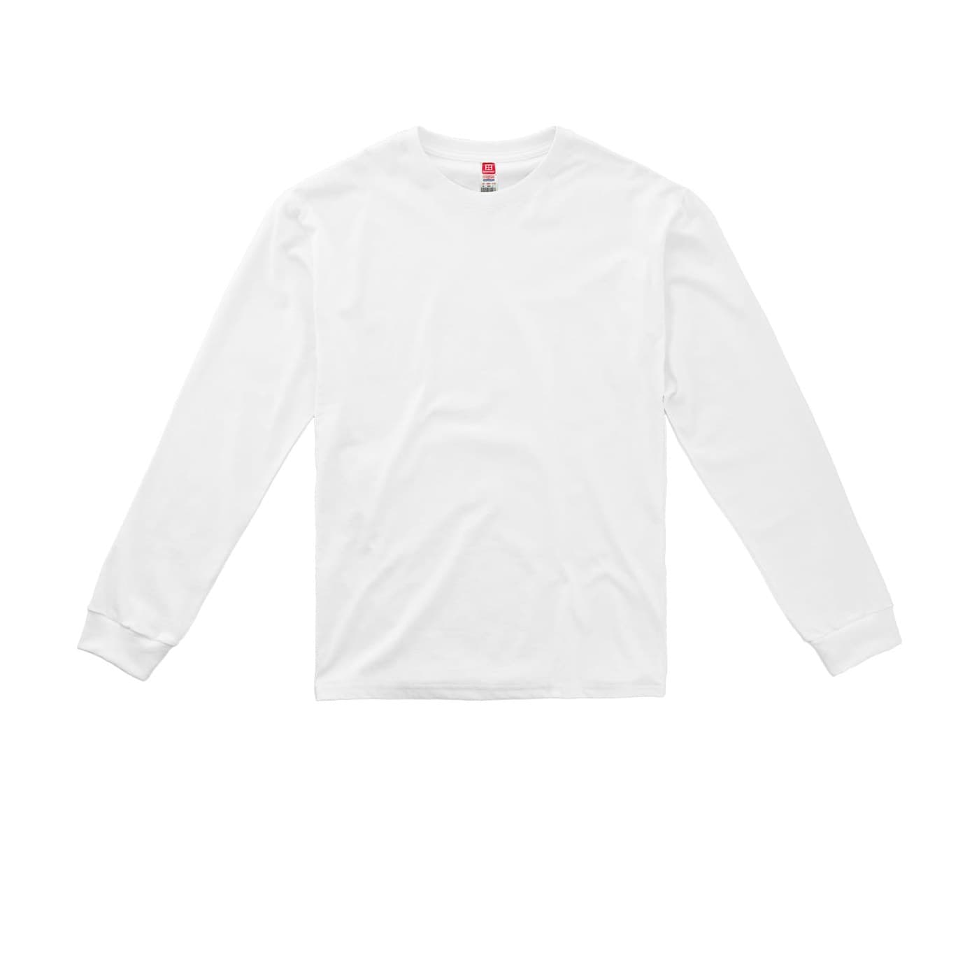 Playera adulto manga larga lisa en color Blanco