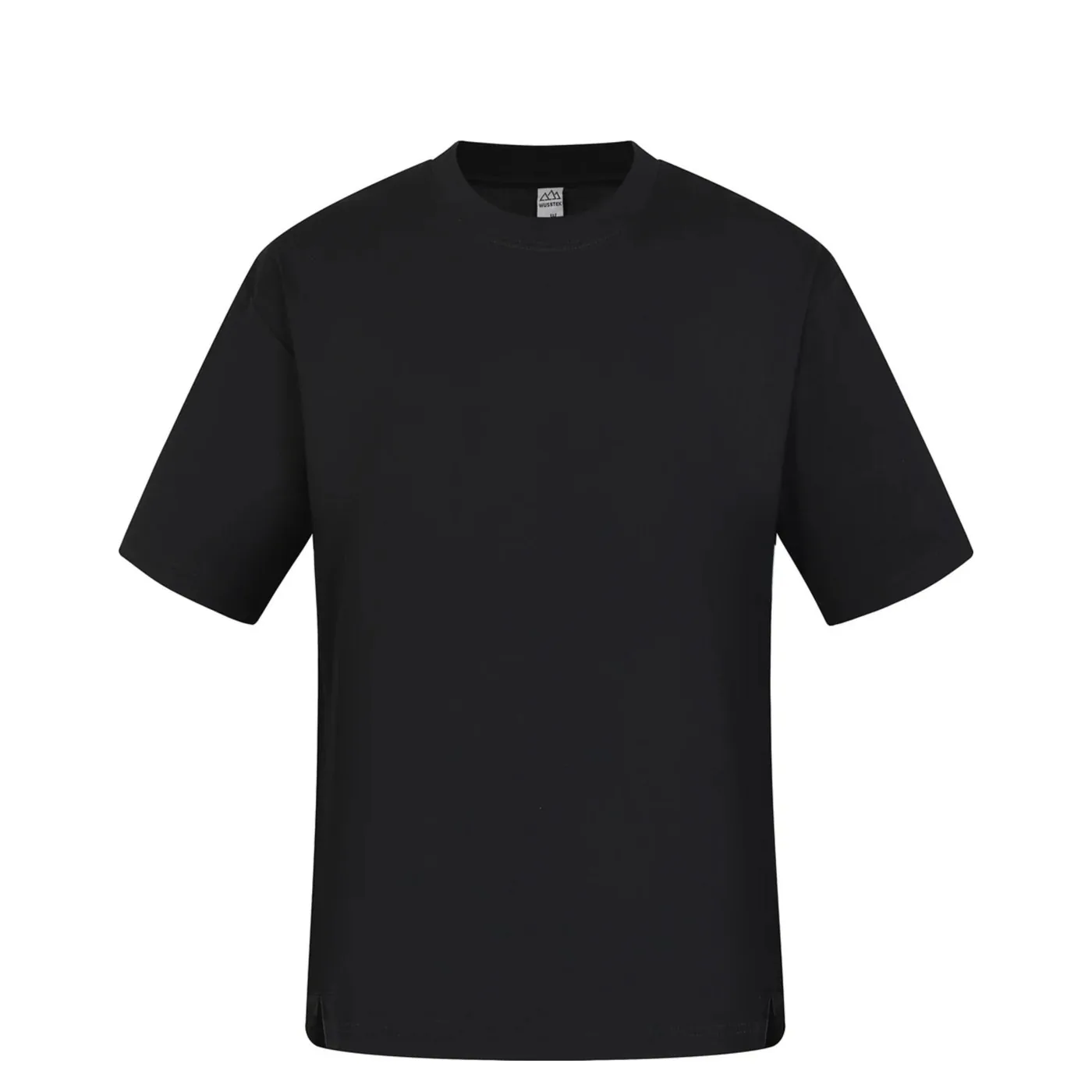 Playera oversize algodón-poliéster lisa en color Negro