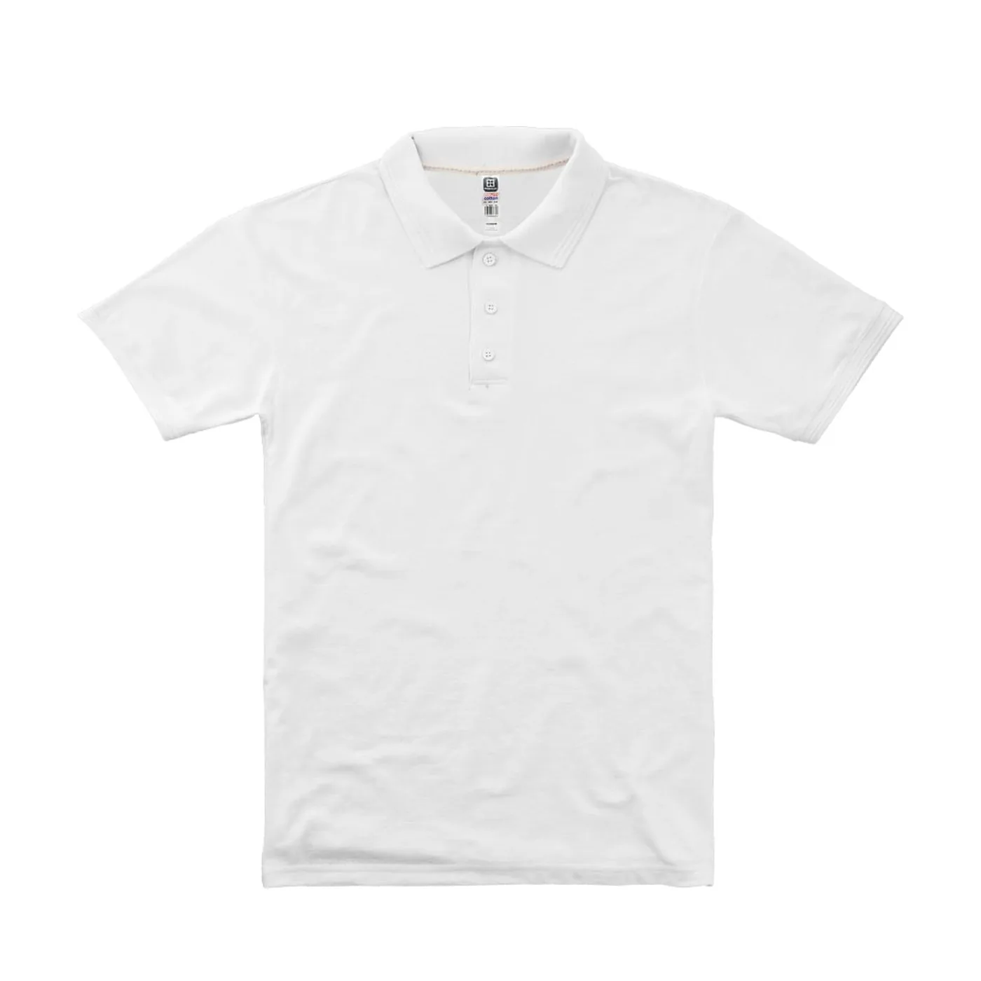 Polo 100% algodón lisa en color Blanco